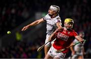 5 March 2022; Daithí Burke of Galway in action against Sean Twomey of Cork during the Allianz Hurling League Division 1 Group A match between Cork and Galway at Páirc Uí Chaoimh in Cork. Photo by Eóin Noonan/Sportsfile