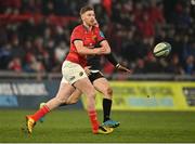 5 March 2022; Ben Healy of Munster during the United Rugby Championship match between Munster and Dragons at Thomond Park in Limerick. Photo by Seb Daly/Sportsfile