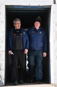 6 March 2022; Tipperary manager Colm Bonnar, left, with Tipperary county board secretary Tim Floyd before the Allianz Hurling League Division 1 Group B match between Waterford and Tipperary at Walsh Park in Waterford. Photo by Eóin Noonan/Sportsfile