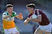 6 March 2022; Séan Kelly of Galway in action against Dylan Hyland of Offaly during the Allianz Football League Division 2 match between Galway and Offaly at Pearse Stadium in Galway. Photo by Seb Daly/Sportsfile