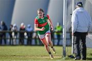6 March 2022; Sinead Walsh of Mayo celebrates after scoring her side's first goal during the Lidl Ladies Football National League Division Division 1A, Round 3 match between Mayo and Donegal at Connacht GAA Centre of Excellence in Bekan, Mayo. Photo by Sam Barnes/Sportsfile