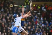 6 March 2022; Conor Bowe of Tipperary in action against Conor Prunty of Waterford during the Allianz Hurling League Division 1 Group B match between Waterford and Tipperary at Walsh Park in Waterford. Photo by Eóin Noonan/Sportsfile