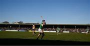 6 March 2022; Diarmaid Byrnes of Limerick shoots a last second free, had it landed it would have won the game, during the Allianz Hurling League Division 1 Group A match between Clare and Limerick at Cusack Park in Ennis, Clare. Photo by Ray McManus/Sportsfile