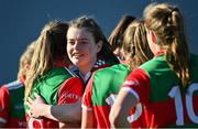 6 March 2022; Mayo players, including Sinead Walsh, centre, celebrate after their victory in the Lidl Ladies Football National League Division Division 1A, Round 3 match between Mayo and Donegal at Connacht GAA Centre of Excellence in Bekan, Mayo. Photo by Sam Barnes/Sportsfile
