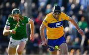 6 March 2022; Cathal Malone of Clare in action against William O’Donoghue of Limerick during the Allianz Hurling League Division 1 Group A match between Clare and Limerick at Cusack Park in Ennis, Clare. Photo by Ray McManus/Sportsfile