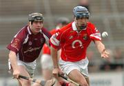 11 April 2004; Tom Kenny, Cork, in action against Eugene Cloonan, Galway. Allianz Hurling League 2004, Division 1, Group 1, Galway v Cork, Pearse Stadium, Galway. Picture credit; David Maher / SPORTSFILE *EDI*