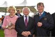 31 July 2013; The President of Ireland Michael D. Higgins, and his wife Sabina, with winning owner JP McManus after Carlingford Lough won the www.thetote.com Galway Plate. Galway Racing Festival, Ballybrit, Co. Galway. Picture credit: Barry Cregg / SPORTSFILE