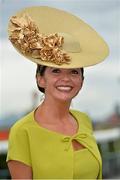 1 August 2013; Carol Kennelly, from Tralee, Co. Kerry, enjoying Ladies Day at the Galway Racing Festival, Ballybrit, Co. Galway. Picture credit: Barry Cregg / SPORTSFILE