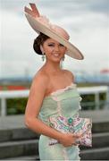 1 August 2013; Jennifer Wrynne, from Leitrim, enjoying Ladies Day at the Galway Racing Festival, Ballybrit, Co. Galway. Picture credit: Barry Cregg / SPORTSFILE