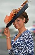 1 August 2013; Maria Byrne, from Russellstown, Co. Carlow, enjoying Ladies Day at the Galway Racing Festival, Ballybrit, Co. Galway. Picture credit: Barry Cregg / SPORTSFILE