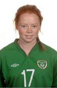 1 August 2013; Jenny Clifford, Republic of Ireland. Republic of Ireland Women's U17 Squad Headshots, Johnstown House Hotel, Enfield, Co. Meath. Picture credit: Brian Lawless / SPORTSFILE