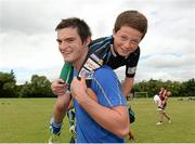 1 August 2013; Leinster's Tom Daly carries George Morgan, from Terenure, Dublin, during the Leinster School of Excellence. The King's Hospital, Palmerstown, Dublin. Picture credit: Matt Browne / SPORTSFILE