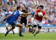 3 August 2013; Matthew Donnelly, Tyrone, in action against  Neil McAdam, Monaghan. GAA Football All-Ireland Senior Championship, Quarter-Final, Monaghan v Tyrone, Croke Park, Dublin. Picture credit: Oliver McVeigh / SPORTSFILE