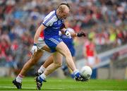 3 August 2013; Dick Clerkin, Monaghan, shoots wide as he is  tackled by Joe McMahon, Tyrone. GAA Football All-Ireland Senior Championship, Quarter-Final, Monaghan v Tyrone, Croke Park, Dublin. Picture credit: Ray McManus / SPORTSFILE