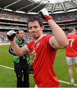 3 August 2013; Matthew Donnelly, Tyrone, celebrates after the game. GAA Football All-Ireland Senior Championship, Quarter-Final, Monaghan v Tyrone, Croke Park, Dublin. Picture credit: Oliver McVeigh / SPORTSFILE
