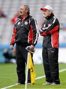 3 August 2013; Tyrone manager Mickey Harte and selector Tony Donnelly, left. GAA Football All-Ireland Senior Championship, Quarter-Final, Monaghan v Tyrone, Croke Park, Dublin. Picture credit: Stephen McCarthy / SPORTSFILE