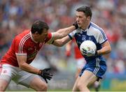 3 August 2013; Christopher McGuinness, Monaghan, in action against Conor Gormley, Tyrone. GAA Football All-Ireland Senior Championship, Quarter-Final, Monaghan v Tyrone, Croke Park, Dublin. Picture credit: Oliver McVeigh / SPORTSFILE