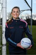 11 March 2022; In attendance at Scoil Uí Chonaill GAA Club in Dublin, to mark the launch of the 2022 Glenveagh Homes Gaelic4Girls programme is programme ambassador Aimee Mackin of Armagh. Leading Irish home-builder, Glenveagh Homes, are proud sponsors of the Ladies Gaelic Football Association's Gaelic4Girls programme, which will benefit 35 clubs from Ireland and Britain. Gaelic4Girls is a10-week programme incorporating coaching sessions with fun non-competitive blitzes aimed at increasing participation in Ladies Gaelic Football. The programme targets girls aged between 8-12 years who are not currently registered with a Ladies Gaelic Football club. Photo by Seb Daly/Sportsfile