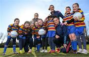 11 March 2022; In attendance at Scoil Uí Chonaill GAA Club in Dublin, to mark the launch of the 2022 Glenveagh Homes Gaelic4Girls programme are programme ambassadors Laurie Ryan of Clare, Aimee Mackin of Armagh, Emma Duggan of Meath, and Jennifer Higgins of Roscommon, with players from Scoil Ui Chonaill GAA Club, including, Fionnuala Curtin, Grace Murphy McConnell, Zoe Minogue, Layla Sweeney, Amelia Ragusa, Sarah Ní Dhonnagáin, Fiadh Darcy. Leading Irish home-builder, Glenveagh Homes, are proud sponsors of the Ladies Gaelic Football Association's Gaelic4Girls programme, which will benefit 35 clubs from Ireland and Britain. Gaelic4Girls is a10-week programme incorporating coaching sessions with fun non-competitive blitzes aimed at increasing participation in Ladies Gaelic Football. The programme targets girls aged between 8-12 years who are not currently registered with a Ladies Gaelic Football club. Photo by Seb Daly/Sportsfile