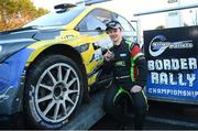 6 March 2022; Josh Moffett celebrates after winning the Mayo Stages Rally Round 1 of the National Rally Championship in Claremorris, Mayo. Photo by Philip Fitzpatrick/Sportsfile