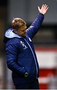 4 March 2022; Shelbourne manager Damien Duff reacts during the SSE Airtricity League Premier Division match between Shelbourne and Derry City at Tolka Park in Dublin. Photo by Eóin Noonan/Sportsfile