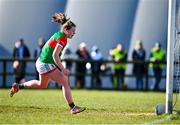 6 March 2022; Sinead Walsh of Mayo scores her side's first goal during the Lidl Ladies Football National League Division Division 1A, Round 3 match between Mayo and Donegal at Connacht GAA Centre of Excellence in Bekan, Mayo. Photo by Sam Barnes/Sportsfile