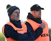 5 March 2022; Meath manager Eamon Murray, left, and selector Paul Garrigan during the Lidl Ladies Football National League Division 1 match between Meath and Dublin at Páirc Táilteann in Navan, Meath. Photo by David Fitzgerald/Sportsfile