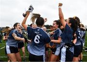 8 March 2022; GMIT Mayo players celebrate after the Yoplait LGFA Higher Education Football Championships Final match between GMIT Mayo and University of Ulster, Antrim, at DCU Dóchas Éireann Astro Pitch in Dublin. Photo by David Fitzgerald/Sportsfile