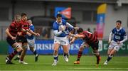 9 March 2022; Evan Moynihan of St Mary’s College in action against Stephen Smyth of Kilkenny College during the Bank of Ireland Leinster Rugby Schools Senior Cup 2nd Round match between St Mary's College and Kilkenny College at Energia Park in Dublin. Photo by Daire Brennan/Sportsfile