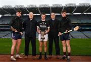 9 March 2022; In attendance at the Masita GAA All-Ireland Post Primary Schools Championships captain's call at Croke Park in Dublin is Tom Nolan and Ronan Killilea of Claregalway College, Galway, Declan Smith of Masita Ireland, William Buckley of Rochestown College, Cork and Chair of the GAA National Post Primary Schools Committee Liam O’Mahony. The Masita GAA All-Ireland Post Primary Schools Croke Cup and the Masita GAA All-Ireland Post Primary Schools Hogan Cup will be played in Croke Park on St Patrick’s Day, 17th March 2022.  Photo by Harry Murphy/Sportsfile