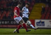 5 March 2022; Karl O'Sullivan of Sligo Rovers and Sam Bone of Dundalk during the SSE Airtricity League Premier Division match between Sligo Rovers and Dundalk at The Showgrounds in Sligo. Photo by Ben McShane/Sportsfile