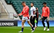 11 March 2022; George Ford, left, and Marcus Smith during England captain's run at Twickenham Stadium in London, England. Photo by Brendan Moran/Sportsfile