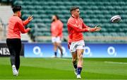 11 March 2022; George Ford and Marcus Smith, left, during England captain's run at Twickenham Stadium in London, England. Photo by Brendan Moran/Sportsfile