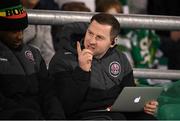 11 March 2022; Bohemians performance coach Philip McMahon during the SSE Airtricity League Premier Division match between Shamrock Rovers and Bohemians at Tallaght Stadium in Dublin. Photo by Stephen McCarthy/Sportsfile