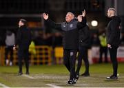 11 March 2022; Bohemians manager Keith Long reacts after his side are denied a penalty during the SSE Airtricity League Premier Division match between Shamrock Rovers and Bohemians at Tallaght Stadium in Dublin. Photo by Seb Daly/Sportsfile