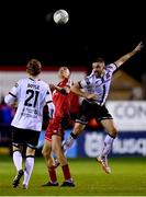 11 March 2022; Robbie Benson of Dundalk in action against Sean Boyd of Shelbourne during the SSE Airtricity League Premier Division match between Shelbourne and Dundalk at Tolka Park in Dublin. Photo by Eóin Noonan/Sportsfile