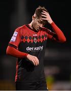 11 March 2022; Rory Feely of Bohemians after his side's defeat in the SSE Airtricity League Premier Division match between Shamrock Rovers and Bohemians at Tallaght Stadium in Dublin. Photo by Seb Daly/Sportsfile