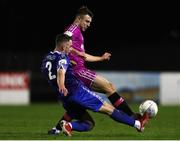 11 March 2022; Darragh Power of Waterford in action against Adam Wells of Wexford during the SSE Airtricity League Premier Division match between Waterford and Wexford at RSC in Waterford. Photo by Michael P Ryan/Sportsfile