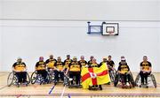 12 March 2022; The Ulster team before the GAA National Wheelchair Hurling/Camogie Interprovincial leagues and GAA First Wheelchair Gaelic Football Competition at Omagh Leisure Centre in Omagh, Tyrone. Photo by Ben McShane/Sportsfile