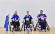 12 March 2022; Connacht players before the GAA National Wheelchair Hurling/Camogie Interprovincial leagues and GAA First Wheelchair Gaelic Football Competition at Omagh Leisure Centre in Omagh, Tyrone. Photo by Ben McShane/Sportsfile