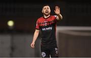 11 March 2022; Jordan Flores of Bohemians during the SSE Airtricity League Premier Division match between Shamrock Rovers and Bohemians at Tallaght Stadium in Dublin. Photo by Stephen McCarthy/Sportsfile