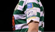 11 March 2022; A detailed view of the Shamrock Rovers jersey during the SSE Airtricity League Premier Division match between Shamrock Rovers and Bohemians at Tallaght Stadium in Dublin. Photo by Stephen McCarthy/Sportsfile