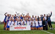 12 March 2022; Mary Immaculate College players celebrate after the Yoplait LGFA Giles Cup Final match between TU Dublin and Mary Immaculate College at DCU in Dublin. Photo by Eóin Noonan/Sportsfile