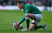 12 March 2022; Jonathan Sexton of Ireland warms-up before the Guinness Six Nations Rugby Championship match between England and Ireland at Twickenham Stadium in London, England. Photo by Brendan Moran/Sportsfile
