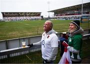 12 March 2022; Edwin and Valerie Walker watch the England v Ireland game on the big screen before the United Rugby Championship match between Ulster and Leinster at Kingspan Stadium in Belfast. Photo by Harry Murphy/Sportsfile