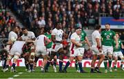 12 March 2022; Maro Itoje, left, and Jamie George of England celebrate winning a penalty at a lineout during the Guinness Six Nations Rugby Championship match between England and Ireland at Twickenham Stadium in London, England. Photo by Brendan Moran/Sportsfile