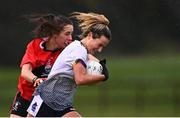 12 March 2022; Roisin Ambrose of UL in action against Jen O'Gorman of UCC during the Yoplait LGFA O'Connor Cup Final match between UCC and UL at DCU in Dublin. Photo by Eóin Noonan/Sportsfile