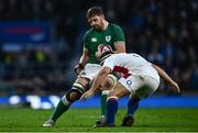 12 March 2022; Iain Henderson of Ireland in action against Jamie George of England during the Guinness Six Nations Rugby Championship match between England and Ireland at Twickenham Stadium in London, England. Photo by David Fitzgerald/Sportsfile