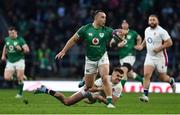 12 March 2022; James Lowe of Ireland is tackled by Henry Slade of England during the Guinness Six Nations Rugby Championship match between England and Ireland at Twickenham Stadium in London, England. Photo by Brendan Moran/Sportsfile