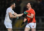 12 March 2022; Fergal Conway of Kildare and Aidan Forker of Armagh tussle during the Allianz Football League Division 1 match between Armagh and Kildare at the Athletic Grounds in Armagh. Photo by Piaras Ó Mídheach/Sportsfile